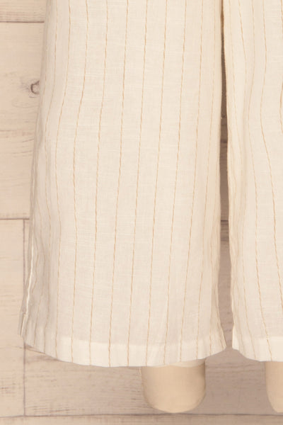 Poreba White & Beige Striped Cropped Pants | La Petite Garçonne 7