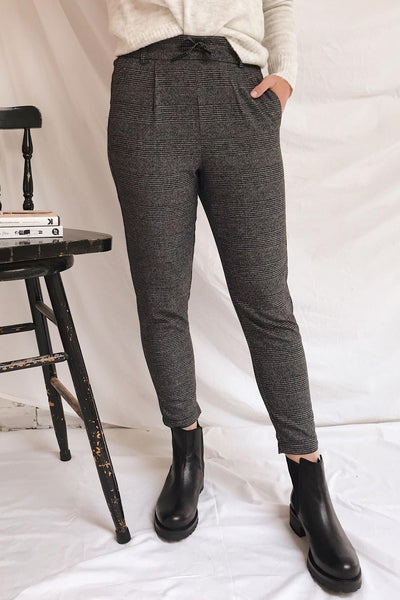 Portalegre Grey Striped Tailored Pants | La petite garçonne on model