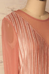 Pozeca Pink Velvet & Mesh Tunic Dress | La Petite Garçonne