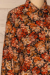 Pozega Black Floral Print Shirt | La petite garçonne  side close-up