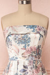 Prencelia White Floral Bustier Maxi Dress | Boudoir 1861 front close up