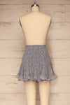 Preveza Blue Floral Ruffle Mini Skirt | La petite garçonne back view