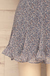 Preveza Blue Floral Ruffle Mini Skirt | La petite garçonne bottom
