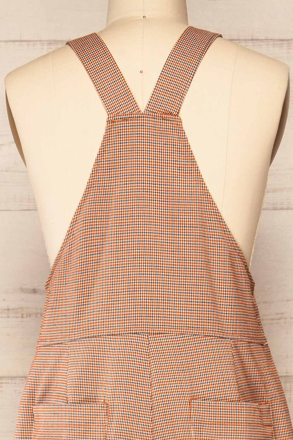 Priboj Checkered Overalls with Tied Straps | La petite garçonne back close-up