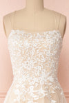 Primrose Beige Embroidered Bridal Dress | Boudoir 1861 front close-up