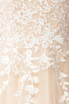 Primrose Beige Embroidered Bridal Dress | Boudoir 1861 fabric