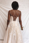 Primrose Beige Embroidered Bridal Dress | Boudoir 1861 model back
