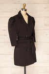 Pyskowice Black Buttoned Blazer Dress | La petite garçonne side view
