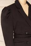 Pyskowice Black Buttoned Blazer Dress | La petite garçonne side close-up