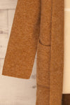 Qormi Brown Long Knitted Cardigan | La petite garçonne sleeve