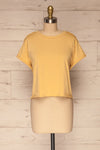 Quarreni Light Yellow Crop T-Shirt | La petite garçonne front view