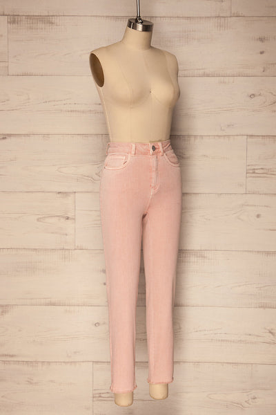 Quarzina Blush Pink High-Waisted Jeans | La Petite Garçonne 3