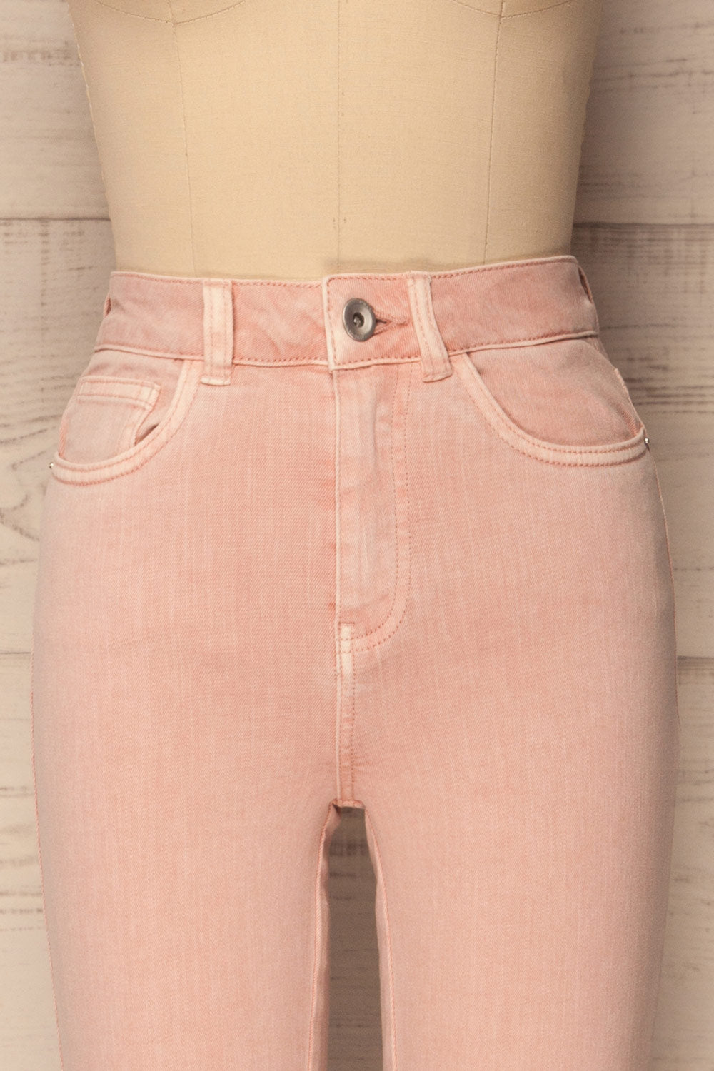 Quarzina Blush Pink High-Waisted Jeans | La Petite Garçonne 2