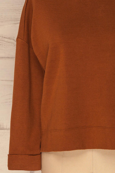 Quiliano Loose Tan Long Sleeved Sweater | La Petite Garçonne 9