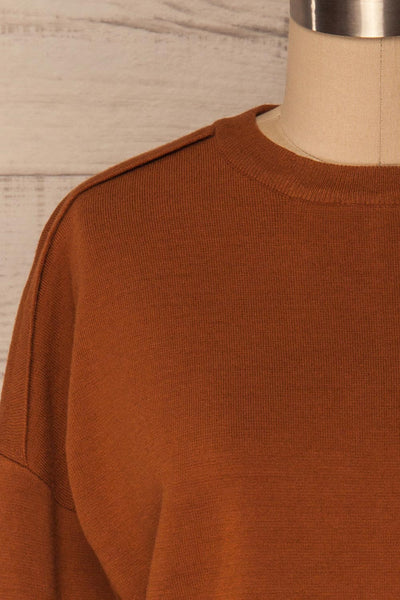 Quiliano Loose Tan Long Sleeved Sweater | La Petite Garçonne 7