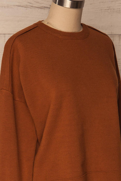 Quiliano Loose Tan Long Sleeved Sweater | La Petite Garçonne 4