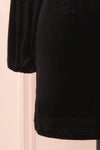 Quincey Black Short Velvet Dress | Boutique 1861 sleeves