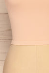 Qyppa Pink Fitted Crossed Back Crop Top | La petite garçonne bottom