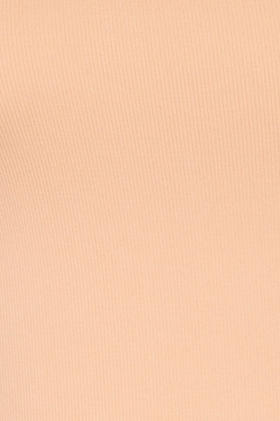 Qyppa Pink Fitted Crossed Back Crop Top | La petite garçonne fabric