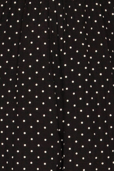 Rabka Black Polka Dot Short Sleeve Romper | La petite garçonne  fabric