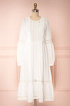 Racconigi White Long Sleeve Bridal Midi Dress | Boudoir 1861