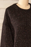 Rachelle Oversized Black Knit Sweater | La petite garçonne side close-up