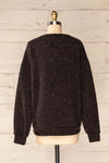 Rachelle Oversized Black Knit Sweater | La petite garçonne back view