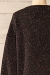 Rachelle Oversized Black Knit Sweater | La petite garçonne back close-up