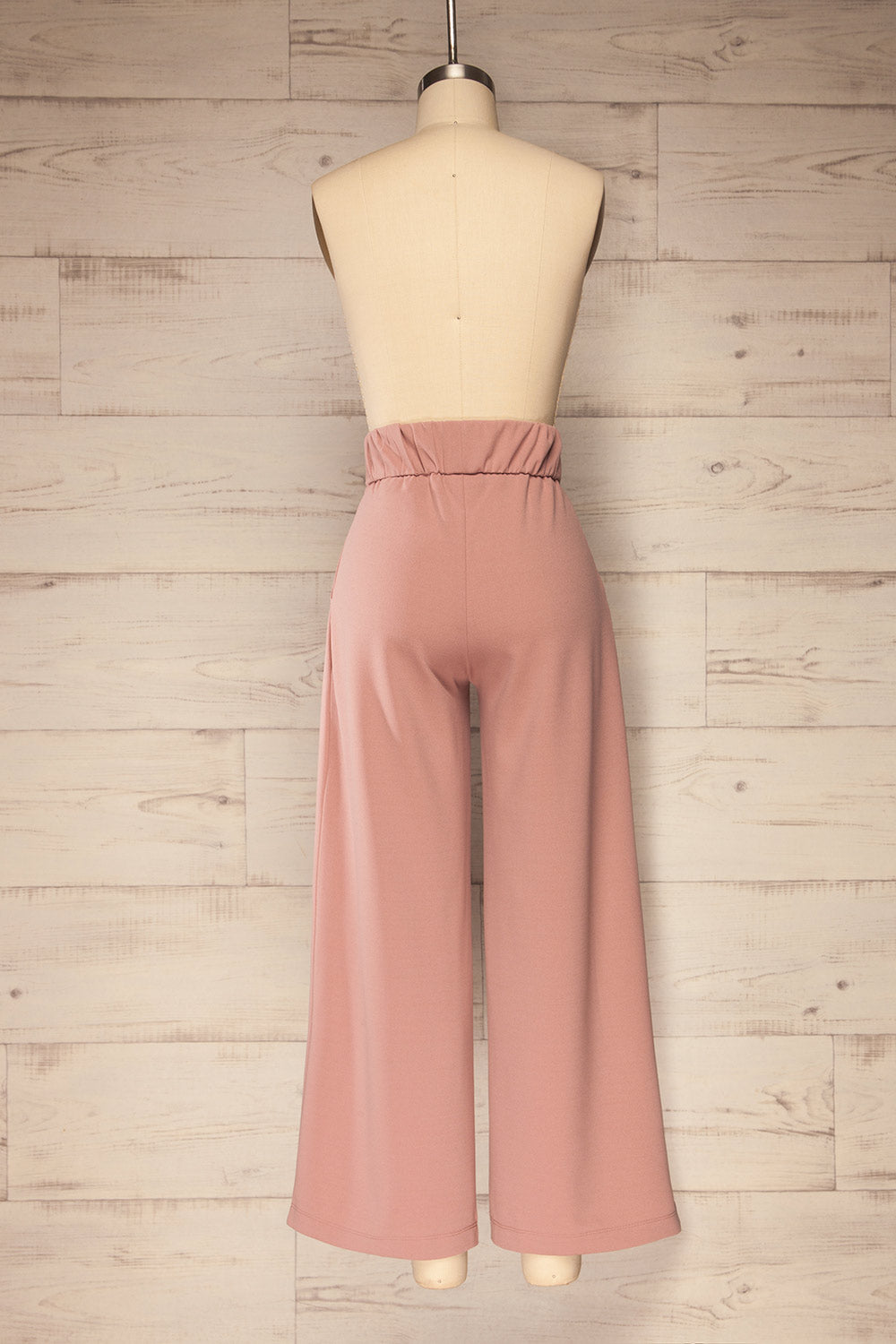 Radzymin Pink Wide Leg High-Waisted Pants | La petite garçonne back view 