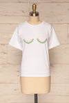 Rainbowy White Rainbow Printed T-Shirt | La Petite Garçonne