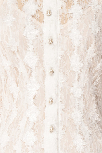 Keonaona White Lace A-Line Cocktail Dress | Boudoir 1861