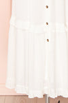 Rajani White Crepe Layered Midi Dress | Boutique 1861 bottom