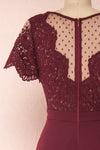 Rakel Burgundy Chiffon & Lace A-Line Gown | Boudoir 1861
