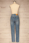 Ranchi Washed Blue High Waisted Straight Jeans | La Petite Garçonne back view