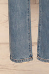 Ranchi Washed Blue High Waisted Straight Jeans | La Petite Garçonne bottom close-up