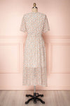 Raunui Cream Floral Button-Up A-Line Dress | BACK VIEW | Boutique 1861