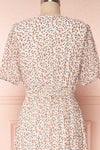 Raunui Cream Floral Button-Up A-Line Dress  | BACK CLOSE UP | Boutique 1861
