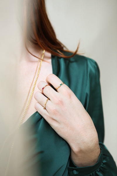Referre Green & Golden Minimalist Ring | Boutique 1861 2