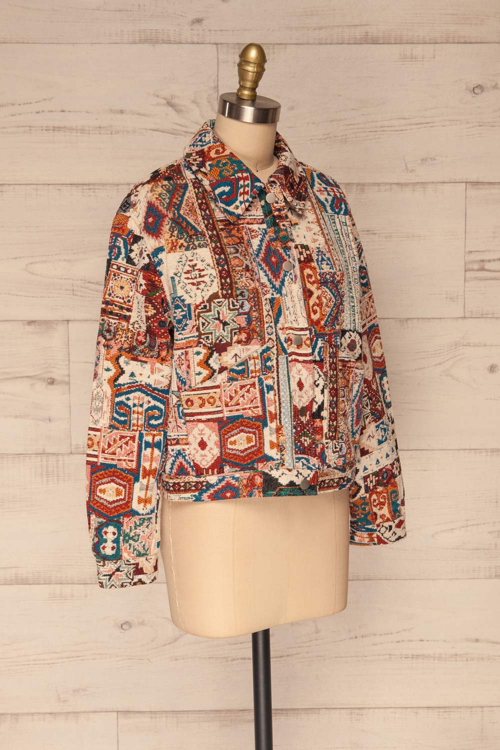 Renardmont Patterned Long Sleeve Jacket | La petite garçonne side view