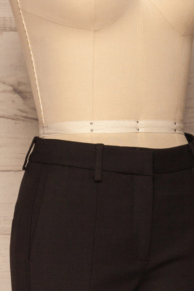 Reumont Black Tapered Dress Pants | La Petite Garçonne side close-up
