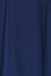 Rezina Navy Blue Strapless Maxi Dress fabric | La petite garçonne