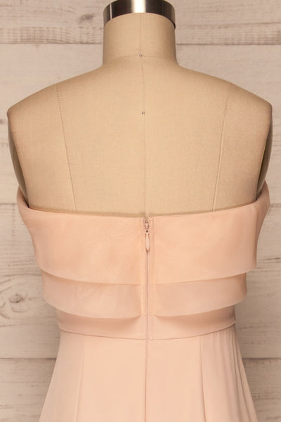 Rezina Pink Strapless Maxi Dress back close up | La petite garçonne