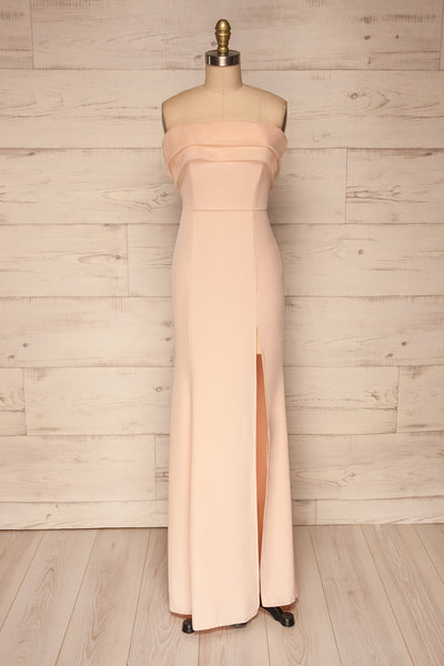 Rezina Pink Strapless Maxi Dress | La petite garçonne
