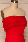 Rezina Red Strapless Maxi Dress side close up | La petite garçonne