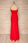 Rezina Red Strapless Maxi Dress back view | La petite garçonne