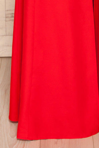 Rezina Red Strapless Maxi Dress skirt | La petite garçonne