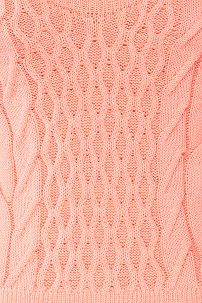 Rhodes Pink Thin Strap Knitted Cami | La petite garçonne fabric
