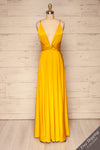 Roksem Jaune Yellow Satin A-Line Gown | La Petite Garçonne front view