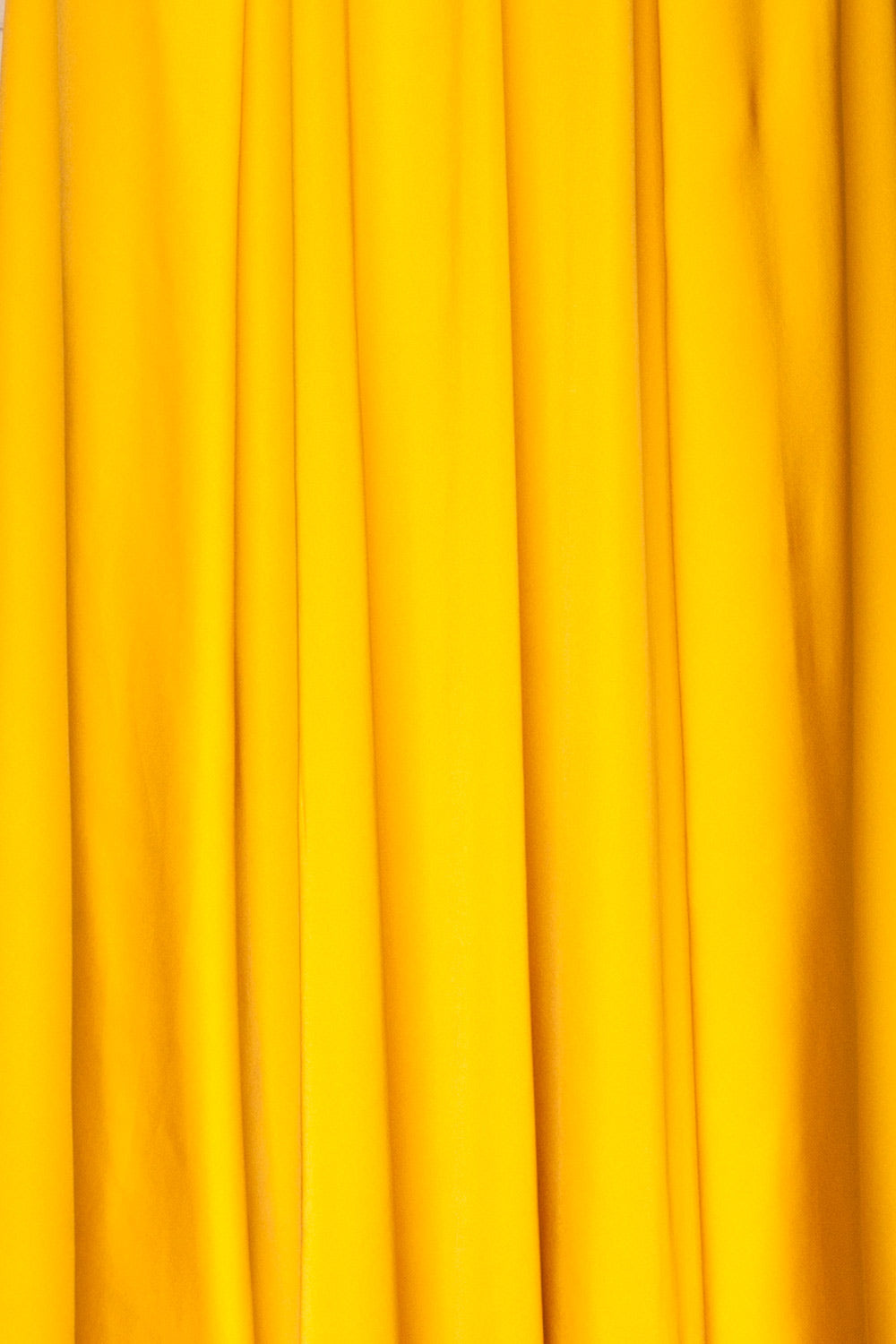 Roksem Jaune Yellow Satin A-Line Gown | La Petite Garçonne fabric view 
