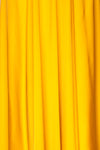 Roksem Jaune Yellow Satin A-Line Gown | La Petite Garçonne fabric view